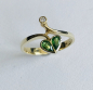 Preview: Tsavorit Ring Tropfenform 585 GG